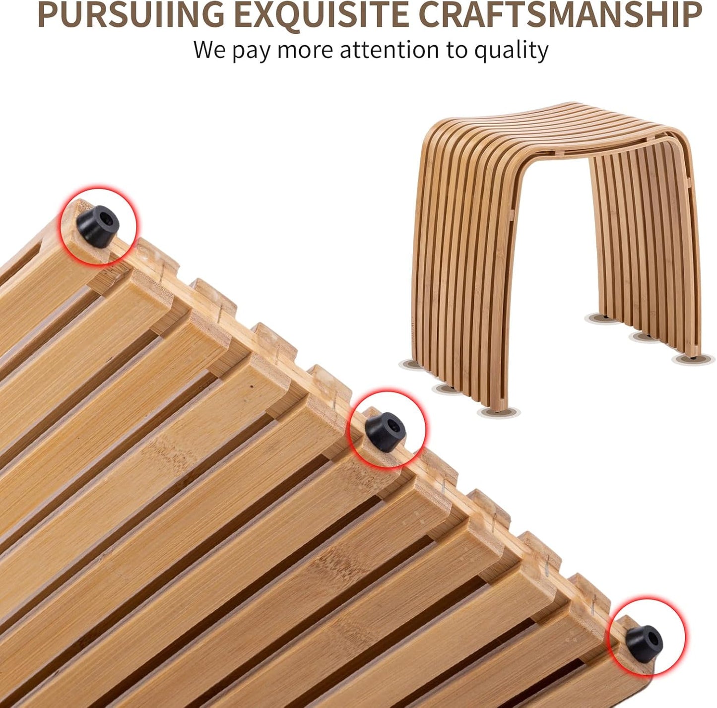 Bamboo dining stools and chairs - durable and beautifully designed for dining rooms, living rooms, bedrooms and bathrooms