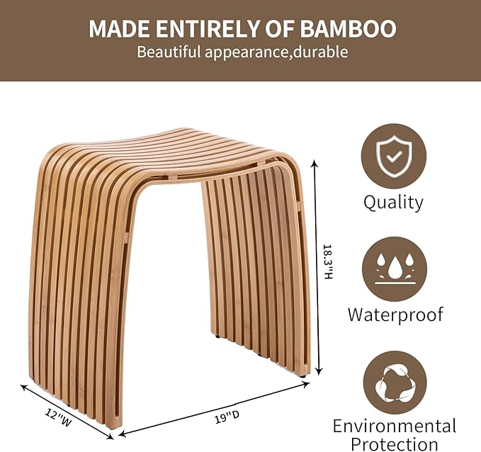Bamboo dining stools and chairs - durable and beautifully designed for dining rooms, living rooms, bedrooms and bathrooms