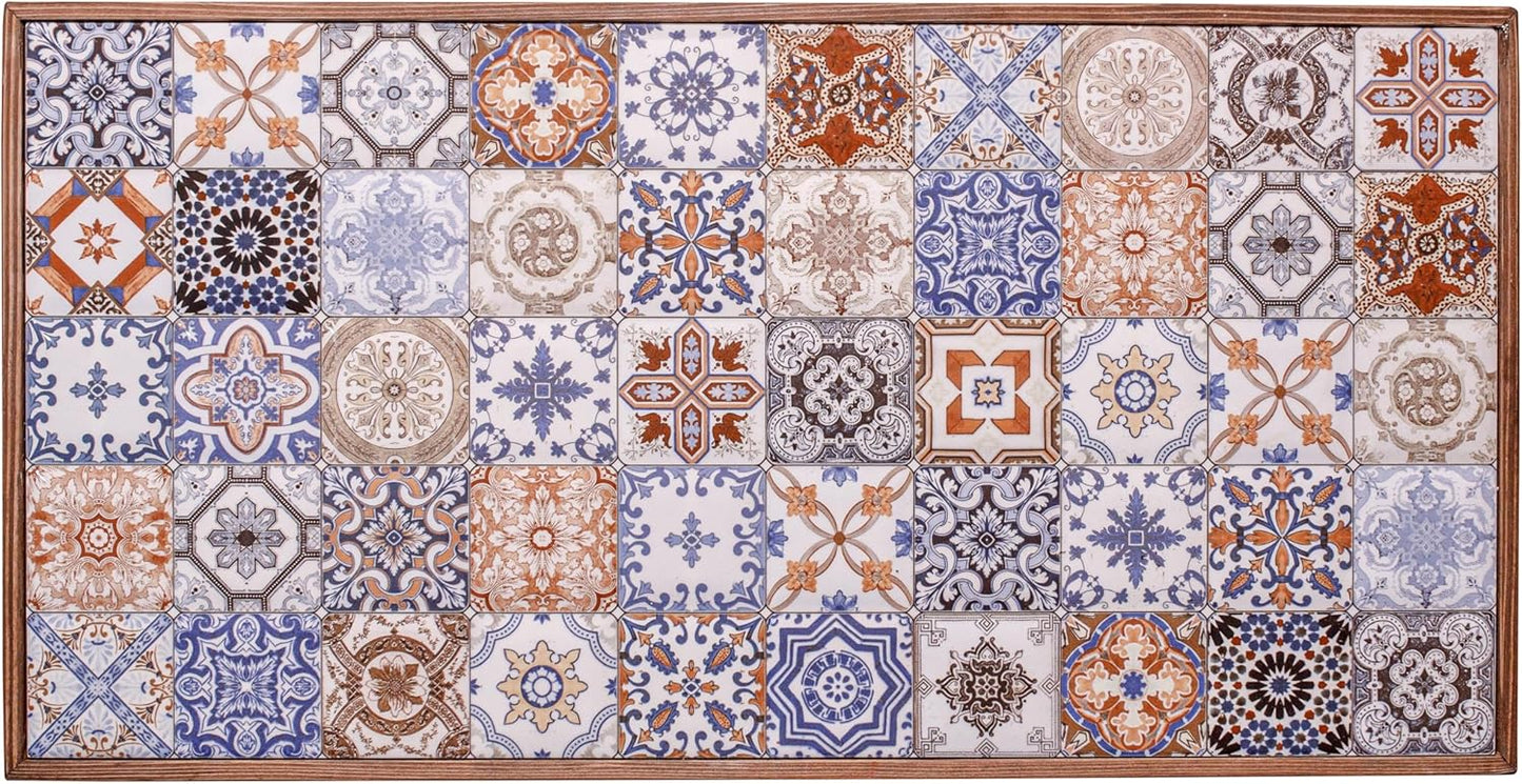 Coffee Table, Side Table, Nightstand Nesting Table Home Decorative Table, Nightstand Decorative Table Home Essential Wood Tile Top Rustic Table Ceramic Tile Mexican Tile Table