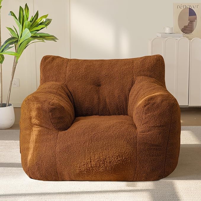 Bean bag chair, tufted bean bag sofa lazy chair, living room sofa with filling, suitable for adults, teenagers and children, corded fabric upholstered sofa, suitable for bedroom dormitory
