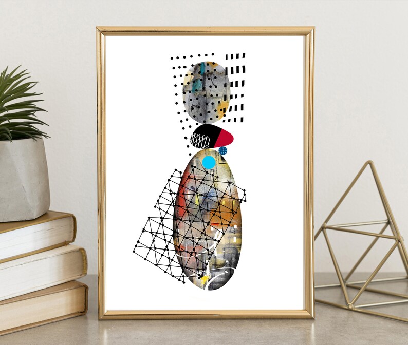 Fine Art Print of an Abstract Decorative Painting " Touch "