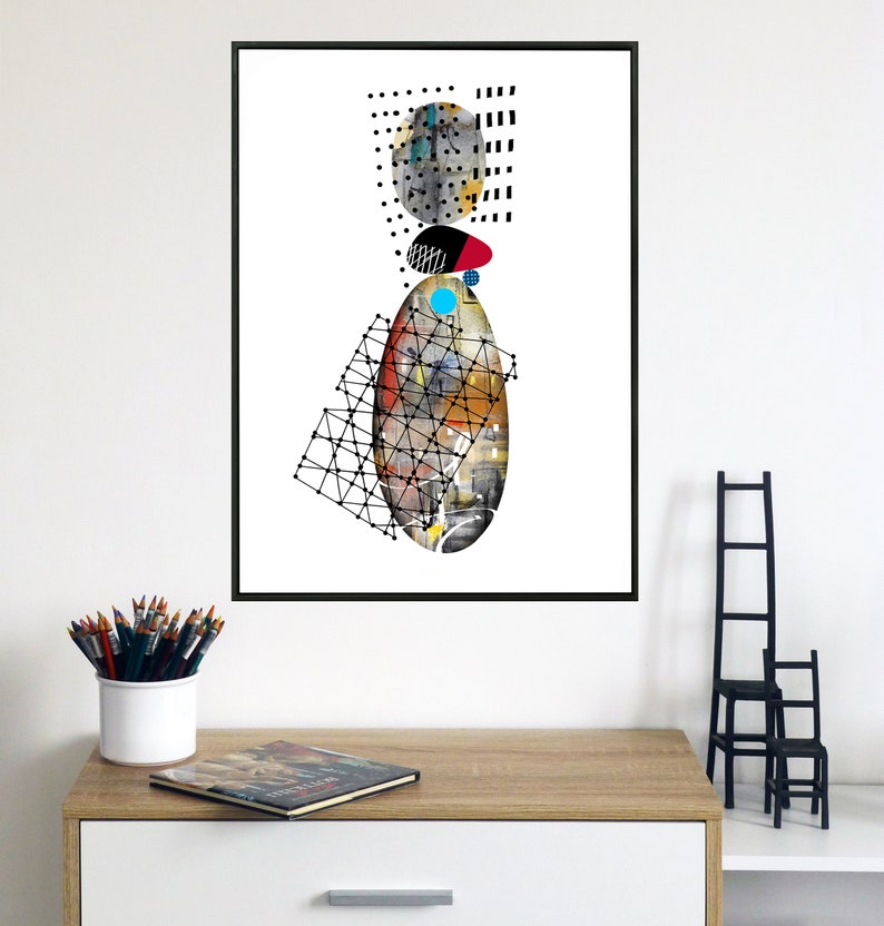 Fine Art Print of an Abstract Decorative Painting " Touch "