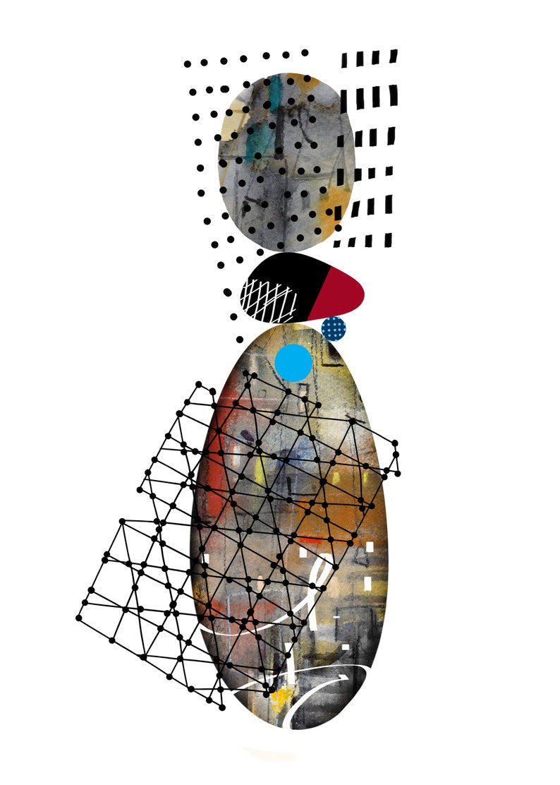 Fine Art Print of an Abstract Decorative Painting " Touch "