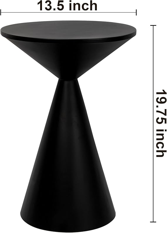 Small Drink Table, Round Martini Table, Drum End Table Side Table, Metal Accent Table,for Small Space Living Room, Bedroom