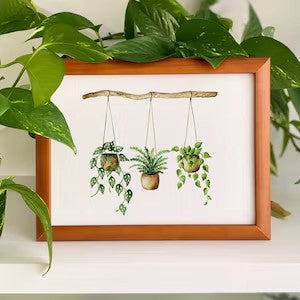 Hanging plants poster