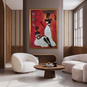 African Woman Canvas Print, Ethnic Wall Decor, Ready to Hang Artwork, Home Decoration, Unique Gift
