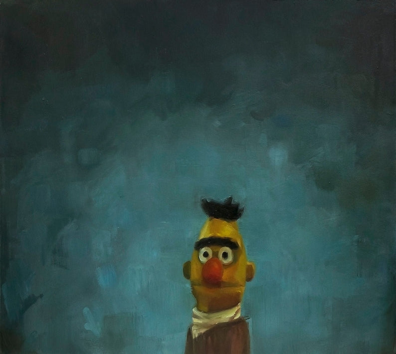 Passage into Occlusion, Print from original oil painting by LVP, Large - 12.2 x 11in / M - 9.5 x 8.5in / S - 5 x 5.5in