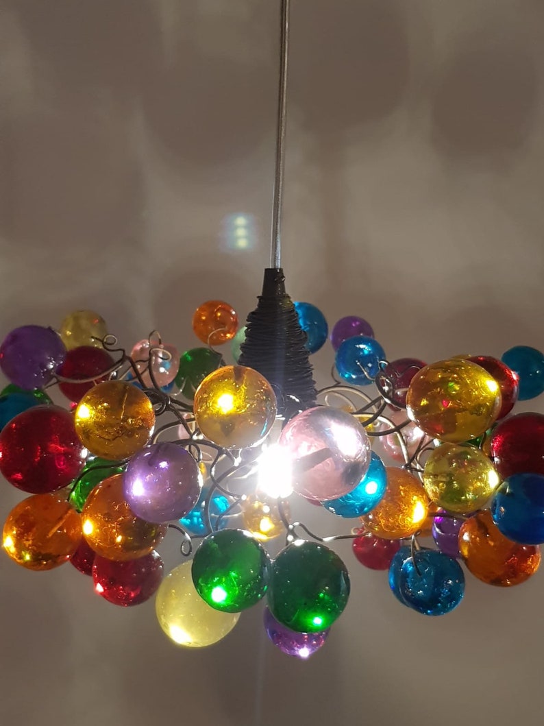 Bubbles Lighting, Ceiling Pendant light with Multicolored bubbles for Kitchen island, bedside light - modern lighting