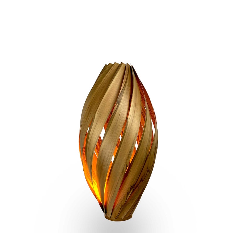Floor lamp from gum tree (amber) wood 20", 24" & 28" inch. Standing lamp for passive lighting in living room