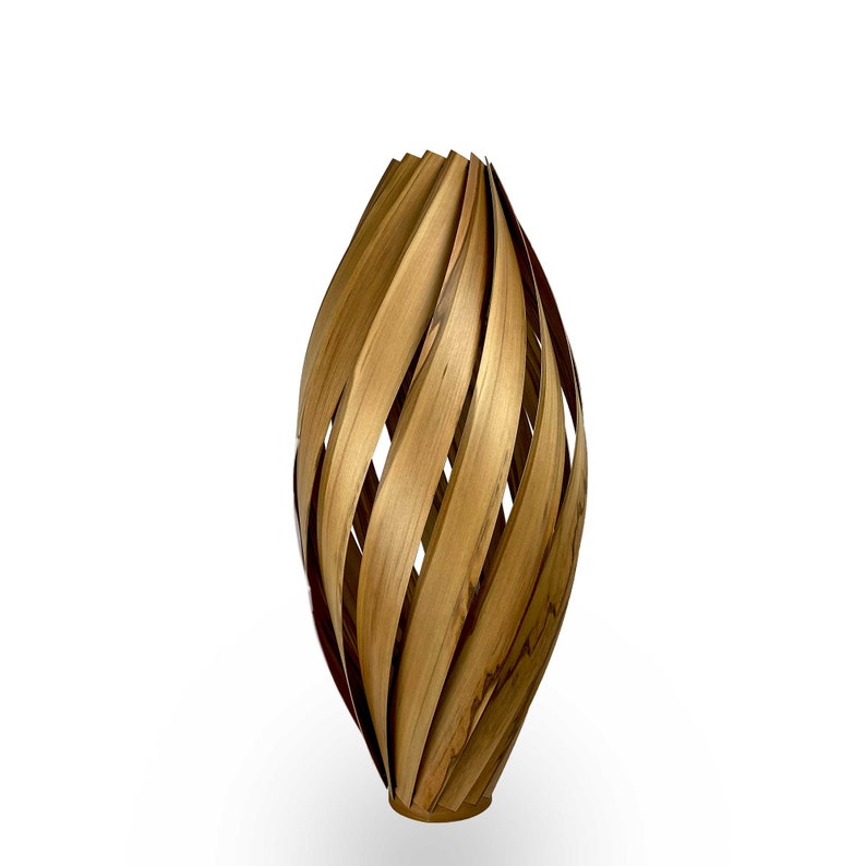 Floor lamp from gum tree (amber) wood 20", 24" & 28" inch. Standing lamp for passive lighting in living room