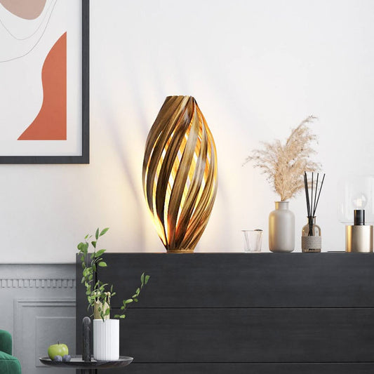 Floor lamp from gum tree (amber) wood 20", 24" & 28" inch. Standing lamp for passive lighting in living room