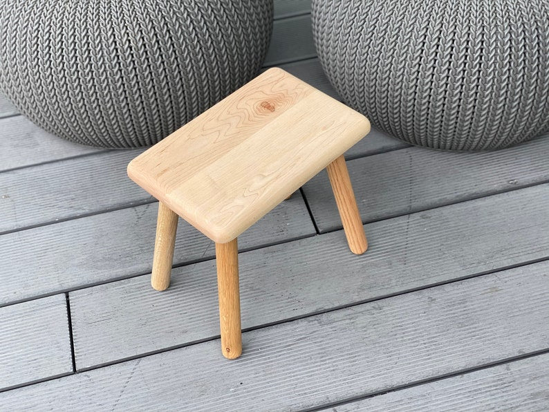 Wood stool walnut stool, Maple Stool, Solid wood for kids, kids furniture