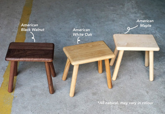 Wood stool walnut stool, Maple Stool, Solid wood for kids, kids furniture