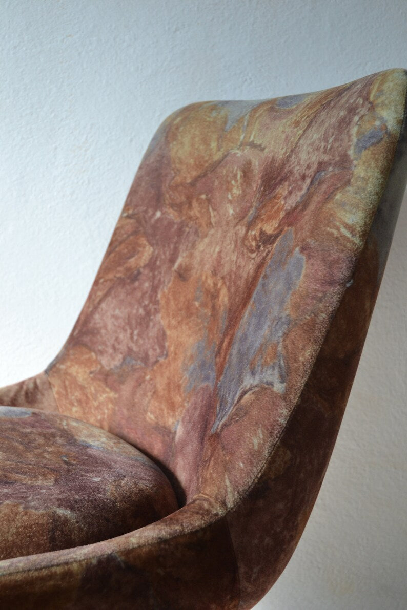 Original mid-century Shell office swivel chair, Lupina, designed by Niko Kralj in 60s, STOL Kamnik, made in Yugoslavia
