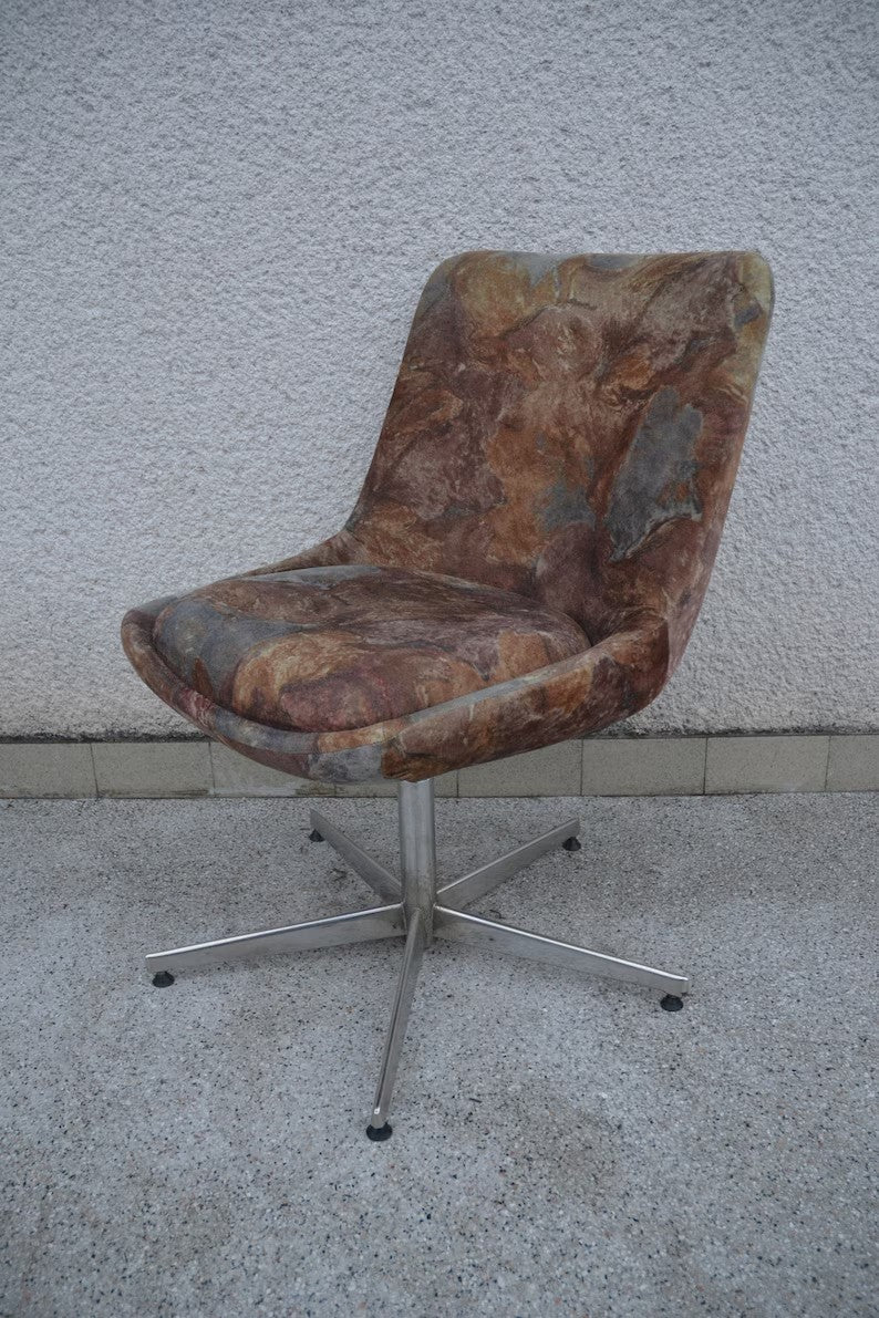 Original mid-century Shell office swivel chair, Lupina, designed by Niko Kralj in 60s, STOL Kamnik, made in Yugoslavia