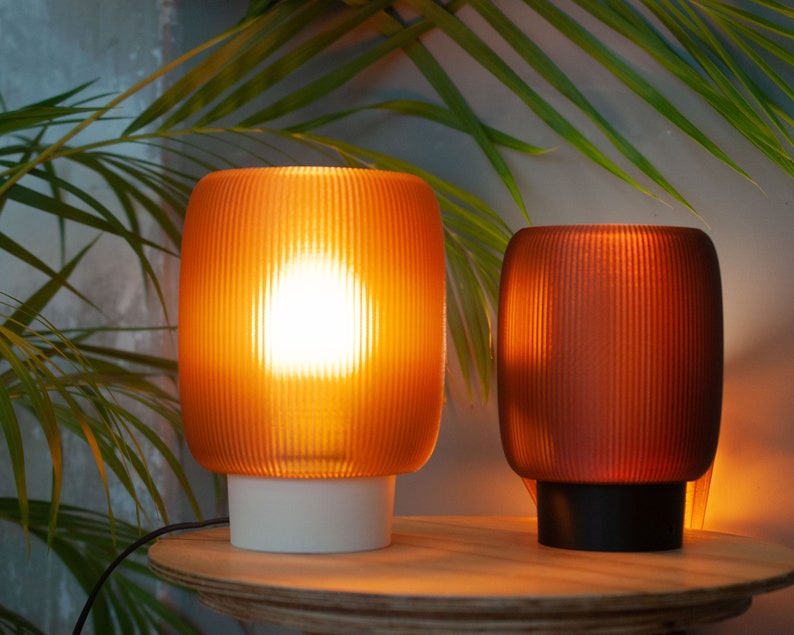Rretro minimal 3D printed bedside lamps