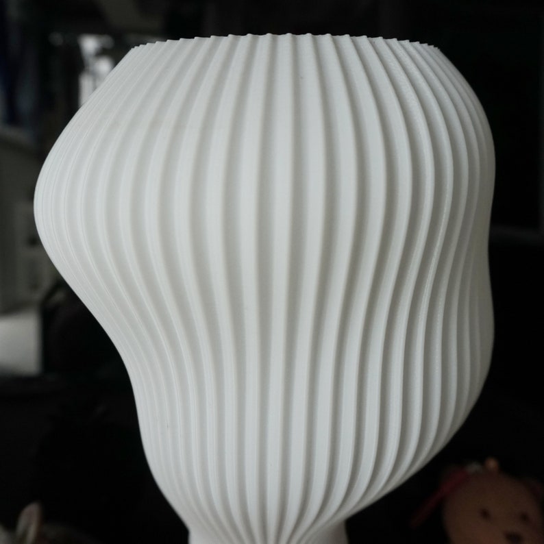 Mushroom Lamp - Retro Table Lamp | Art Deco Lamp | 3D Printed Shade Ceramic Base | Mushroom Lamp Shade | 5W LED Bulb