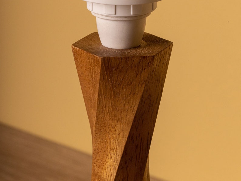 Table Lamp DISTORTION | Wood Table Lamp | Bedside Lamp | Wooden Lamp|Wood Base Lamp| Decorative Lamp|Wood Lamp|Wood Lampshade |Beech |Walnut