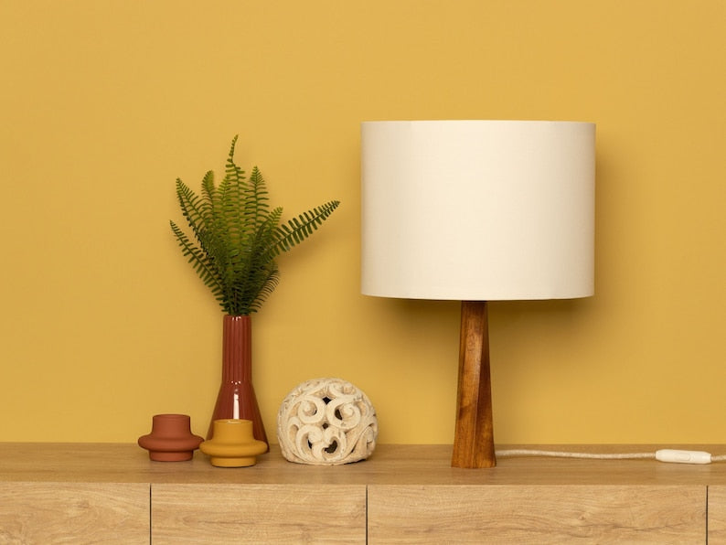 Table Lamp DISTORTION | Wood Table Lamp | Bedside Lamp | Wooden Lamp|Wood Base Lamp| Decorative Lamp|Wood Lamp|Wood Lampshade |Beech |Walnut