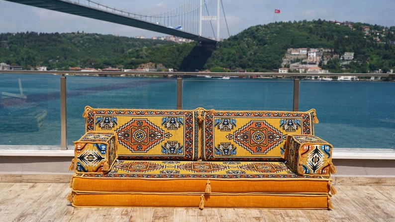 8 Inch Thick Single Sofa Set, French Cushion, Moroccan Sofa, Seat Cushion, Daybed Cushion, Reading Nook, Pallet Sofa Cushions