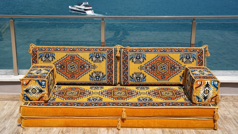 8 Inch Thick Single Sofa Set, French Cushion, Moroccan Sofa, Seat Cushion, Daybed Cushion, Reading Nook, Pallet Sofa Cushions