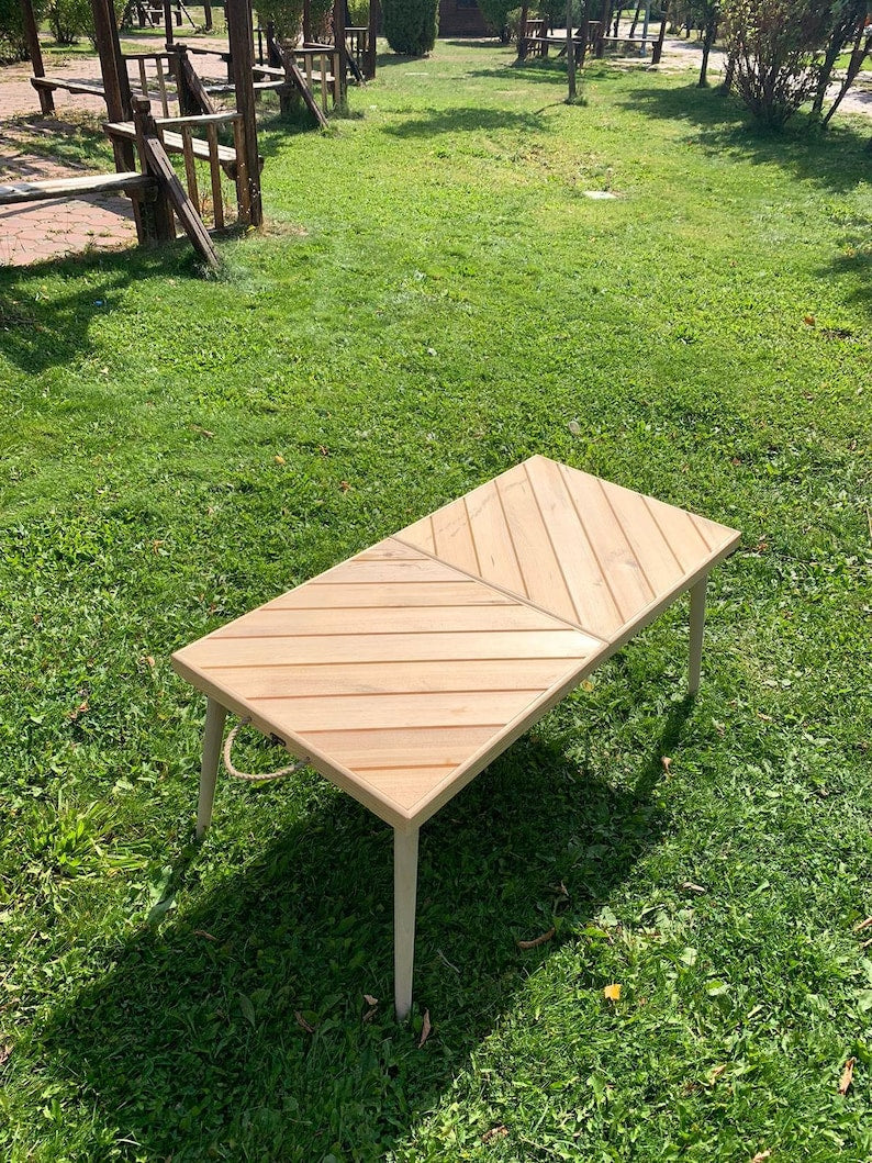 44*22 inc, picnic table, boho table, car picnic table, folding table,handmade furniture,low seat table, table, wood table, boho picnic table
