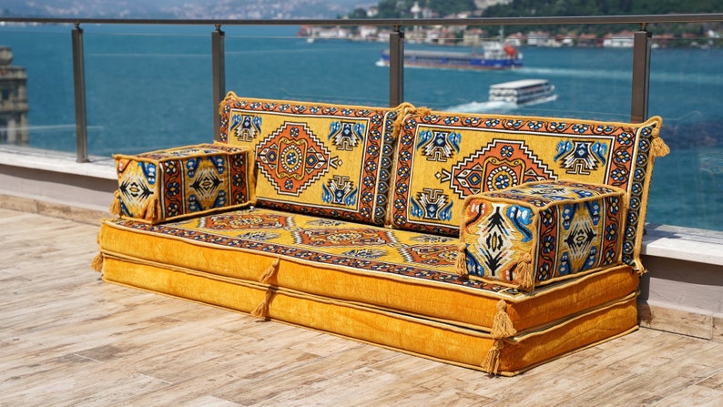 8 Inch Thick Single Sofa Set, French Cushion, Moroccan Sofa, Seat Cushion, Daybed Cushion, Reading Nook, Pallet Sofa Cushions
