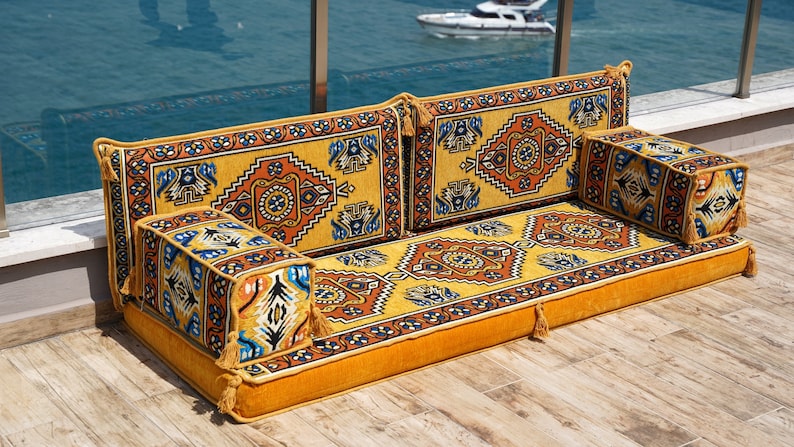 8 Inch Thick Single Sofa Set, French Cushion, Moroccan Sofa, Seat Cushion, Daybed Cushion, Reading Nook, Pallet Sofa Cushions