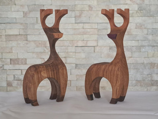 Small decorative wooden deer for Christmas