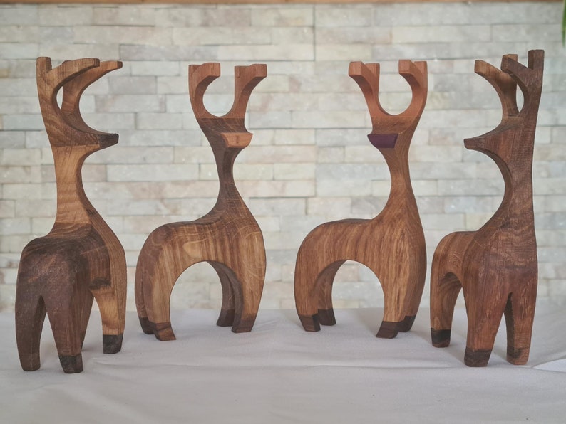 Small decorative wooden deer for Christmas