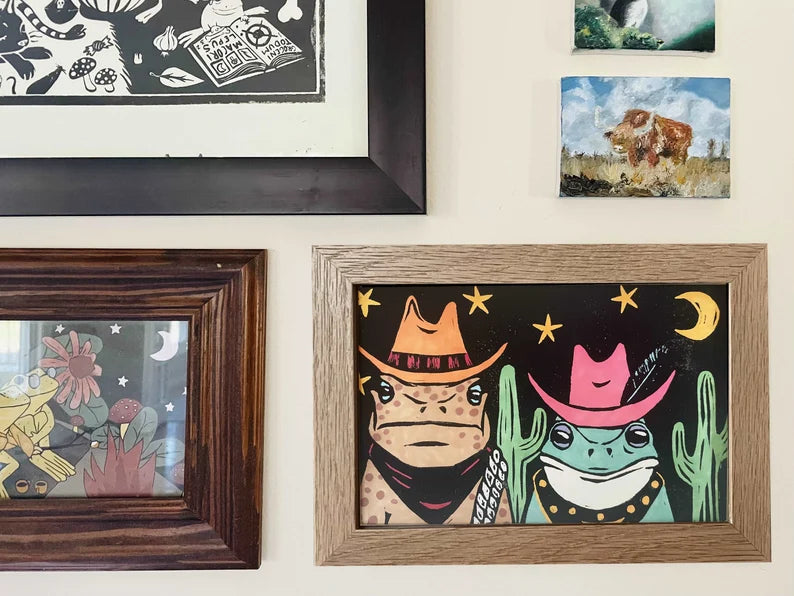 Framed Cowboy Frog Print