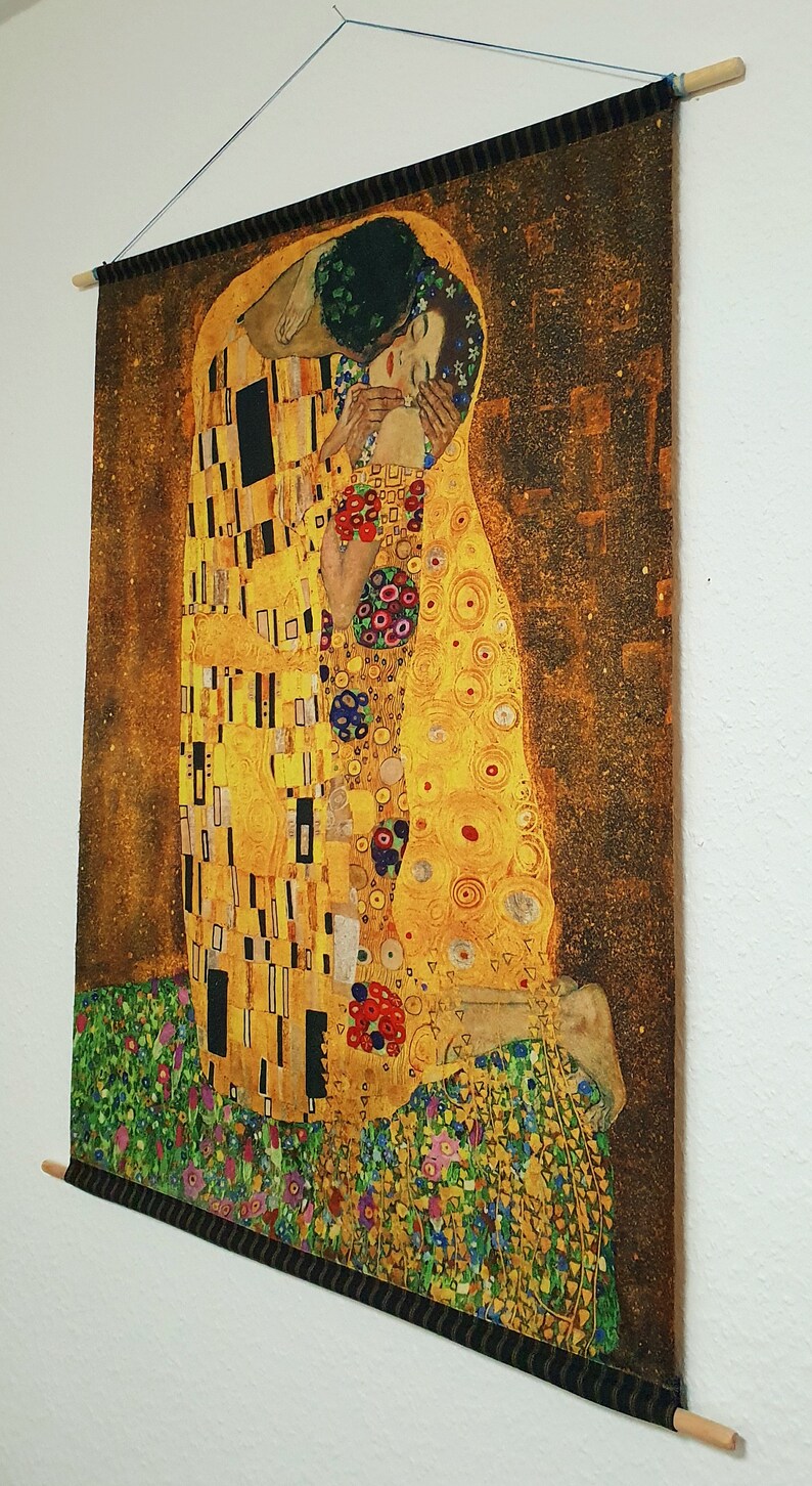 Gustav Klimt the kiss, office decoration