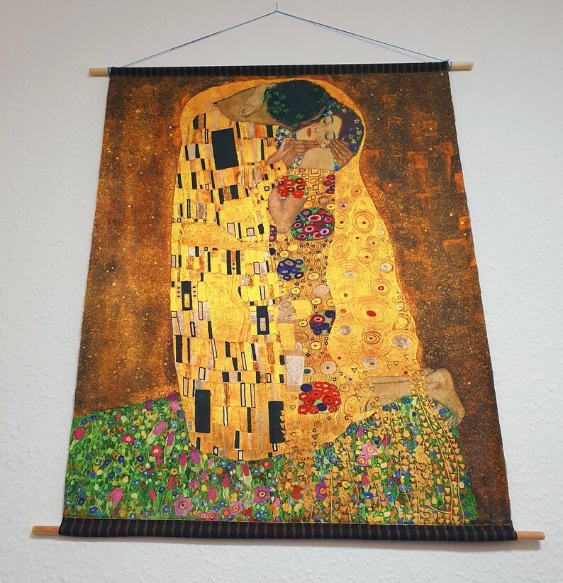 Gustav Klimt the kiss, office decoration