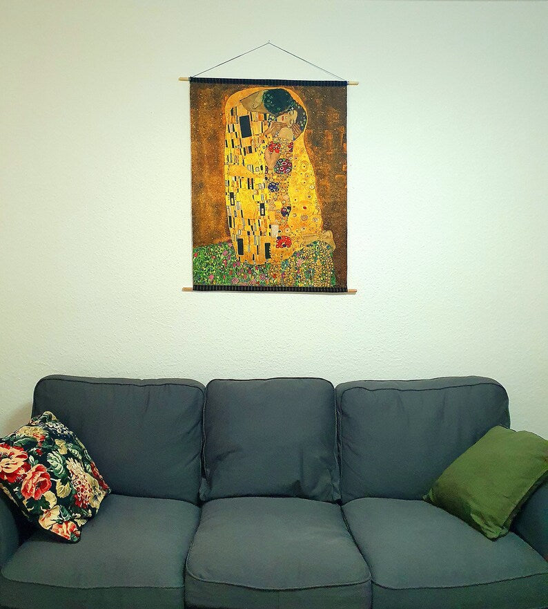 Gustav Klimt the kiss, office decoration
