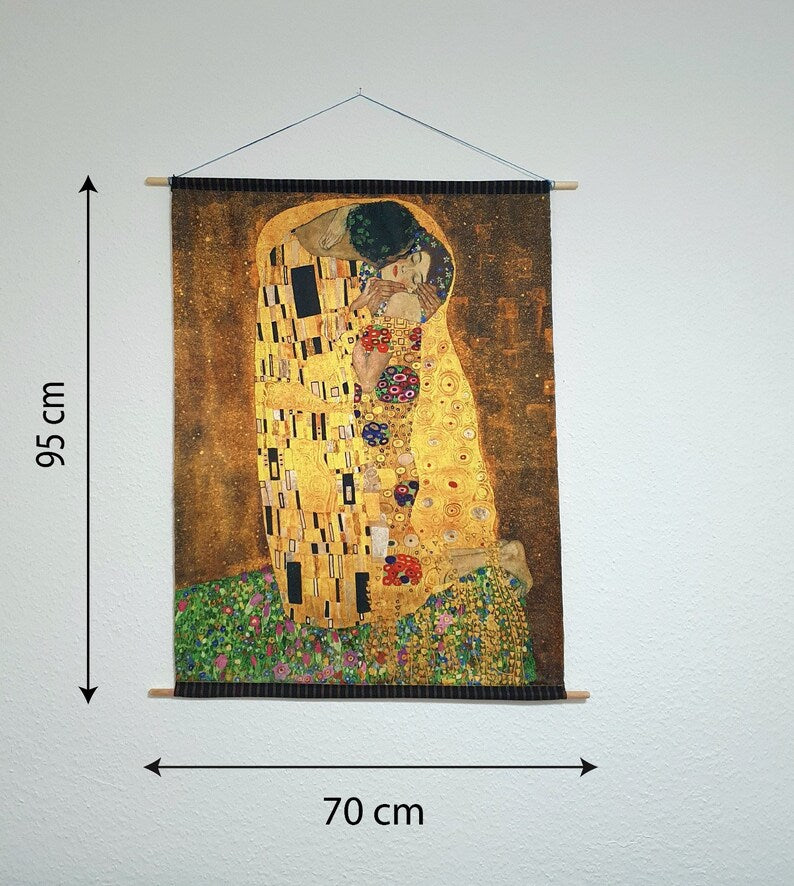 Gustav Klimt the kiss, office decoration