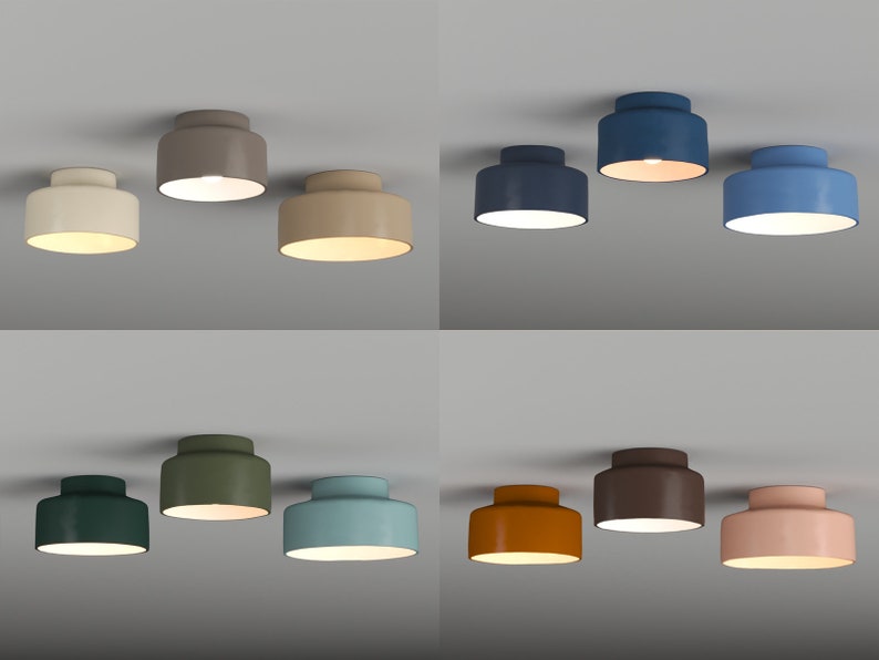 Flush mount ceiling light, entry light CANISTA SCONDENT COLOR, pendant, flush mount light, low ceiling light, home decor, gift, night light（12 colors）