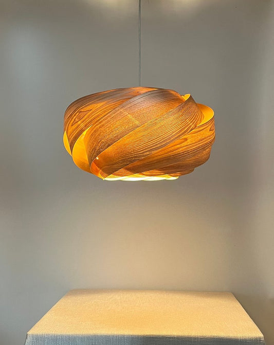 Pendant Light-Chandelier-Light Fixture-Wood Pendant Light-Ceiling Light-Lighting-Rustic Light- Wood Lampshade-NEST Pendant Light-Chinese Ash