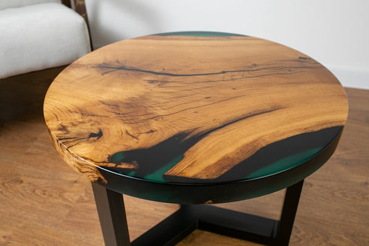 oak epoxy resin table top, dining desk table top, wood slab table top, round gold coffee table, side table resin, c table, epoxy end table
