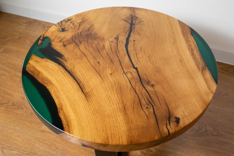 oak epoxy resin table top, dining desk table top, wood slab table top, round gold coffee table, side table resin, c table, epoxy end table