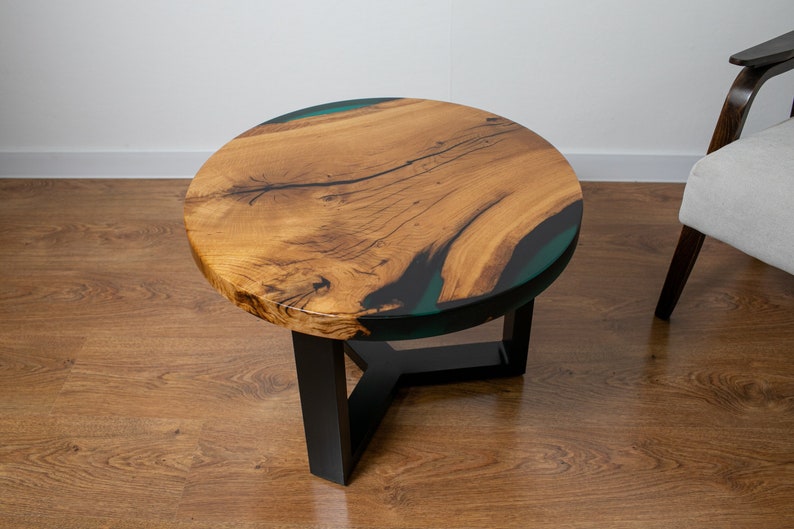 oak epoxy resin table top, dining desk table top, wood slab table top, round gold coffee table, side table resin, c table, epoxy end table