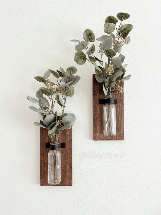 Rustic Wood Farmhouse Sconces, Wood Wall Sconces