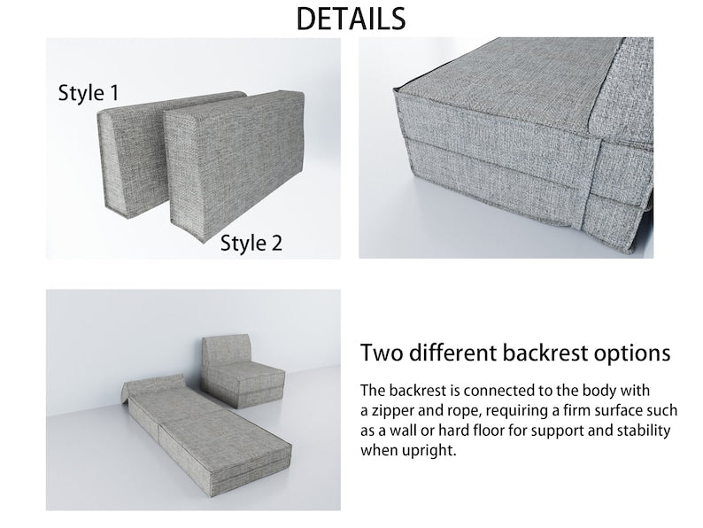 Triple Sectional Sofa - Turkish Floor Sofa Set - Unfolds into Bed - 100+ Colors - Modular Floor Cushion Couch - Living Room Sofa