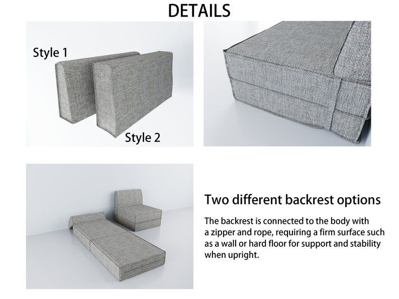 Arabic Floor Sofa Bed, Foldable, Foam & Veneer, Customizable Colors, Removable Covers, Firm/Medium Foam, Meditation Cushion, Reading Nook