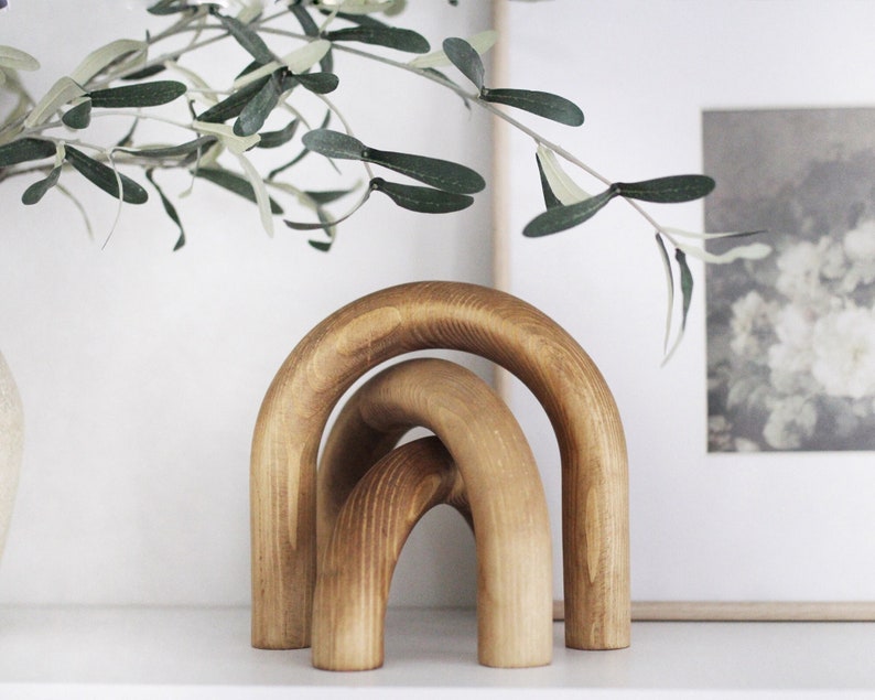 Wood Arch Set of Three Shelf Decor