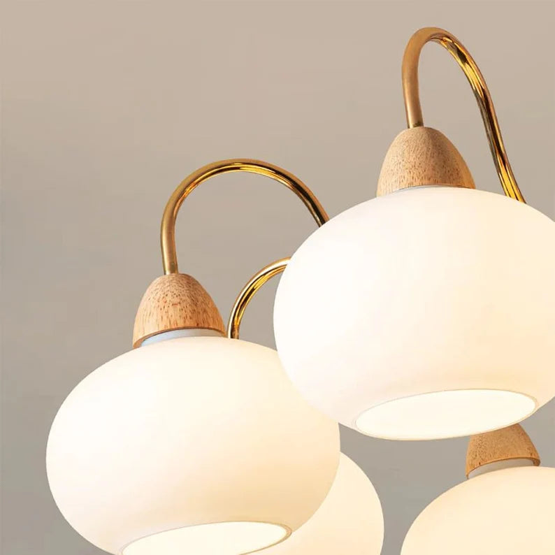 Modern Light Crystal Glass Persimmon Chandelier Light