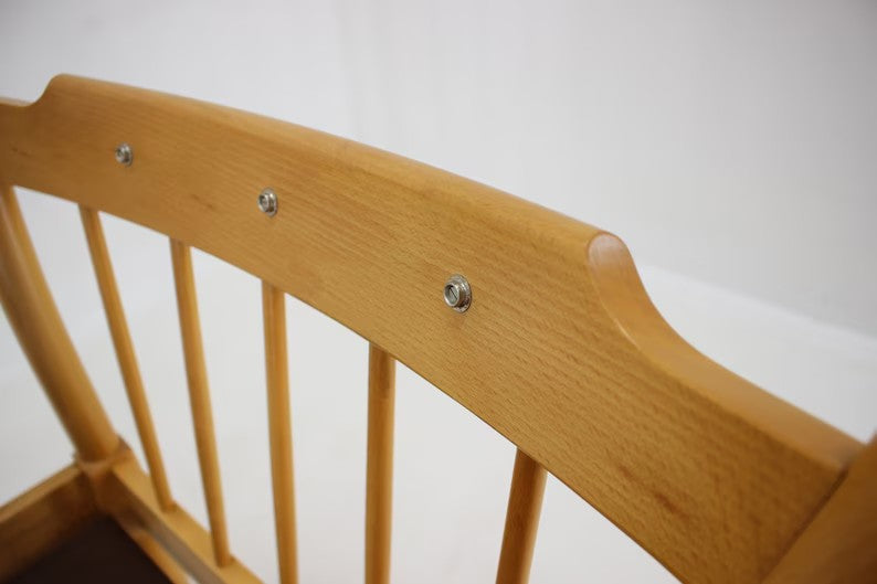 1970s Three Seater Sofa in Beech Wood,Denmark / Vintage Sofa / Beige Colour / Mid-century /