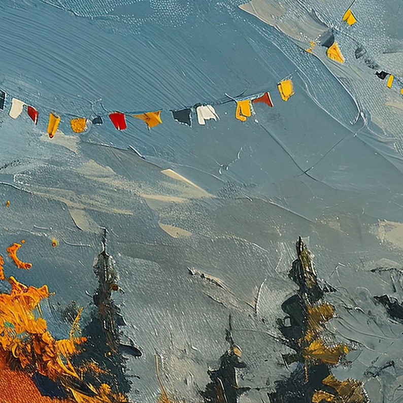 digital painting of Himalayan landscape, large prints, wall print, master collection, Tibet, Nepal
