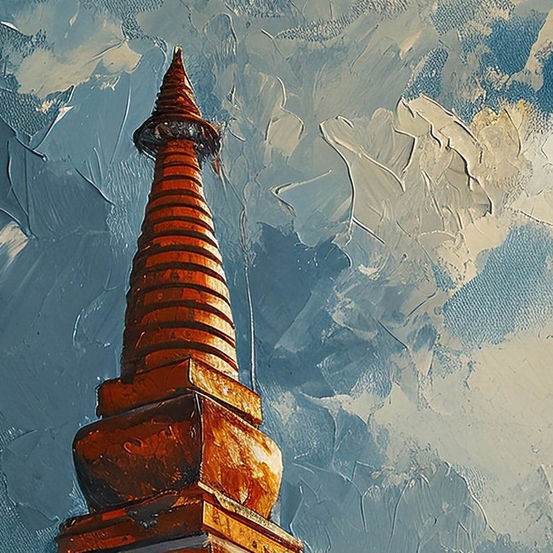 digital painting of Himalayan landscape, large prints, wall print, master collection, Tibet, Nepal