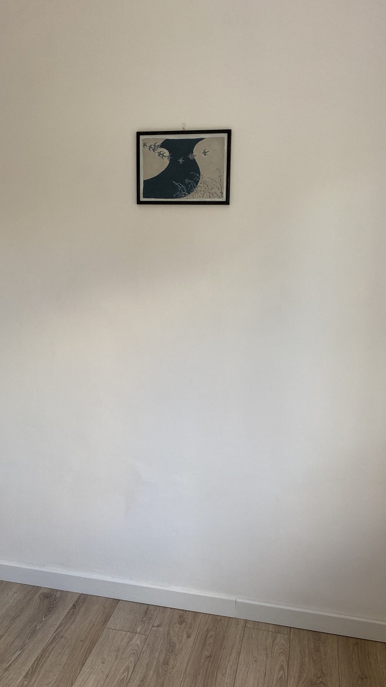 Decorative painting inspired by Japanese art