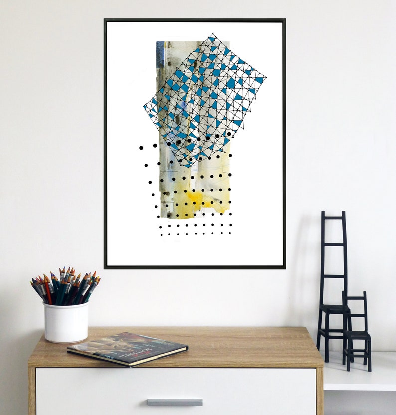 Abstract Decorative Painting " Morning ", Fine Art Print ,Aestetic Wall Art, Home Decor, Contemporary Art